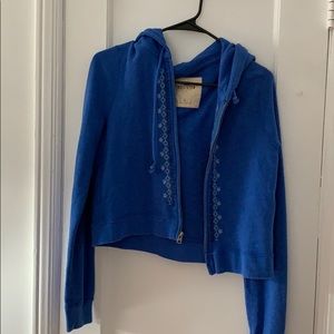 Hoodie with snowflake embroidery